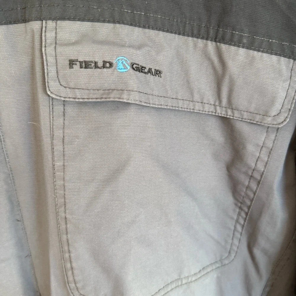Field Gear Blk/Gray Winter Hooded‎ Full Zip Water-Resistant Jacket Insulated Lrg